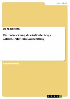 Die Entwicklung des Außenbeitrags: Zahlen, Daten und Auswertung (eBook, ePUB) - Karsten, Elena