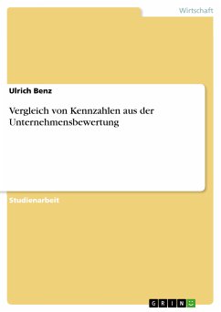 Vergleich von Kennzahlen aus der Unternehmensbewertung (eBook, PDF)