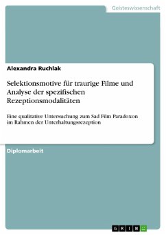Selektionsmotive für traurige Filme und Analyse der spezifischen Rezeptionsmodalitäten (eBook, PDF)