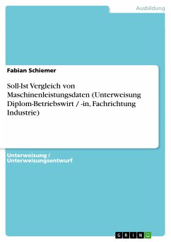 Soll-Ist Vergleich von Maschinenleistungsdaten (Unterweisung Diplom-Betriebswirt / -in, Fachrichtung Industrie) (eBook, PDF)