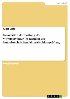 Grundsätze der Prüfung der Vorratsinventur im Rahmen der handelsrechtlichen Jahresabschlussprüfung (eBook, PDF) - Eder, Alois