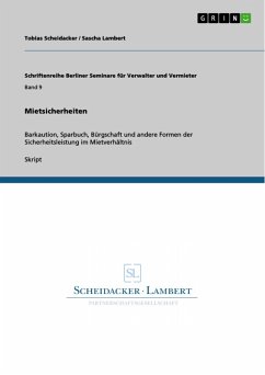 Mietsicherheiten (eBook, PDF) - Scheidacker, Tobias; Lambert, Sascha