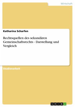 Rechtsquellen des sekundären Gemeinschaftsrechts - Darstellung und Vergleich (eBook, PDF) - Scharfen, Katharina