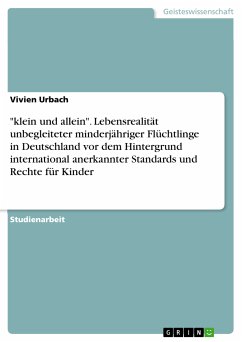 &quote;klein und allein&quote;. Lebensrealität unbegleiteter minderjähriger Flüchtlinge in Deutschland vor dem Hintergrund international anerkannter Standards und Rechte für Kinder (eBook, PDF)
