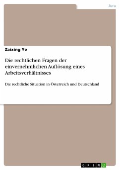 Die rechtlichen Fragen der einvernehmlichen Auflösung eines Arbeitsverhältnisses (eBook, PDF) - Ye, Zaixing