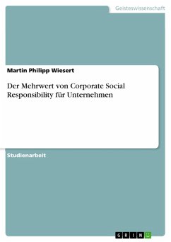 Der Mehrwert von Corporate Social Responsibility für Unternehmen (eBook, PDF) - Wiesert, Martin Philipp