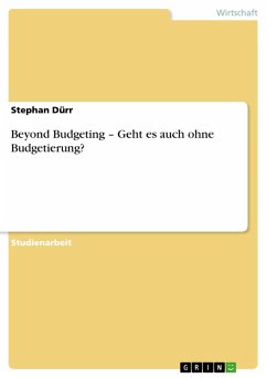 Beyond Budgeting - Geht es auch ohne Budgetierung? (eBook, PDF) - Dürr, Stephan