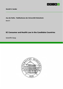 EC Consumer and Health Law in the Candidate Countries (eBook, PDF) - Sander, Gerald G.