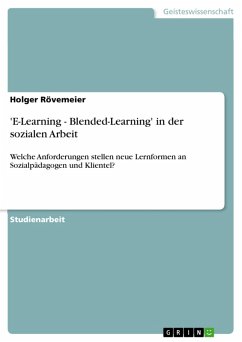 'E-Learning - Blended-Learning' in der sozialen Arbeit (eBook, PDF) - Rövemeier, Holger