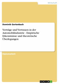 Verträge und Vertrauen in der Automobilindustrie - Empirische Erkenntnisse und theoretische Überlegungen (eBook, PDF)