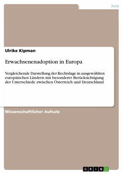Erwachsenenadoption in Europa (eBook, PDF)