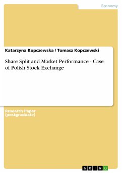 Share Split and Market Performance - Case of Polish Stock Exchange (eBook, PDF)