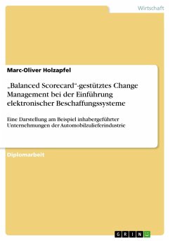 „Balanced Scorecard“-gestütztes Change Management bei der Einführung elektronischer Beschaffungssysteme (eBook, PDF) - Holzapfel, Marc-Oliver