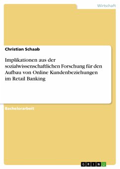Implikationen aus der sozialwissenschaftlichen Forschung für den Aufbau von Online Kundenbeziehungen im Retail Banking (eBook, PDF)