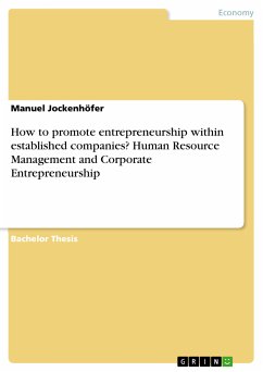 How to promote entrepreneurship within established companies? Human Resource Management and Corporate Entrepreneurship (eBook, PDF) - Jockenhöfer, Manuel