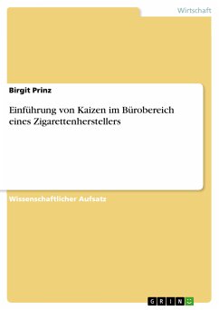 Einführung von Kaizen im Bürobereich eines Zigarettenherstellers (eBook, PDF)