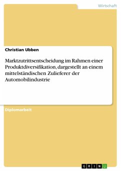 Marktzutrittsentscheidung im Rahmen einer Produktdiversifikation, dargestellt an einem mittelständischen Zulieferer der Automobilindustrie (eBook, PDF) - Ubben, Christian