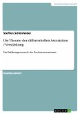Die Theorie der differentiellen Assoziation / Verstärkung (eBook, PDF)