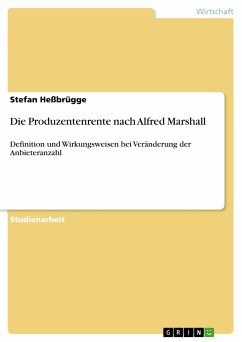 Die Produzentenrente nach Alfred Marshall (eBook, PDF) - Heßbrügge, Stefan