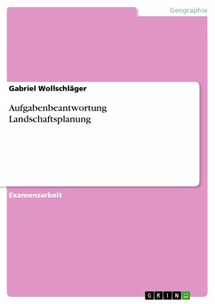 Aufgabenbeantwortung Landschaftsplanung (eBook, PDF)