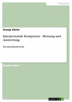 Interpersonale Kompetenz - Messung und Auswertung (eBook, PDF)