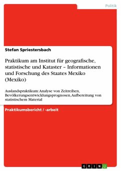 Praktikum am Institut für geografische, statistische und Kataster – Informationen und Forschung des Staates Mexiko (Mexiko) (eBook, ePUB)