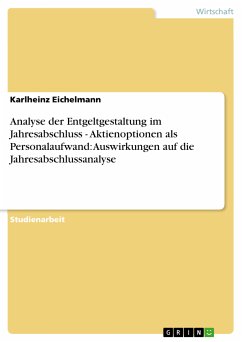 Analyse der Entgeltgestaltung im Jahresabschluss - Aktienoptionen als Personalaufwand: Auswirkungen auf die Jahresabschlussanalyse (eBook, PDF) - Eichelmann, Karlheinz