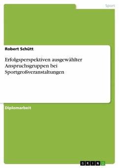 Erfolgsperspektiven ausgewählter Anspruchsgruppen bei Sportgroßveranstaltungen (eBook, PDF)