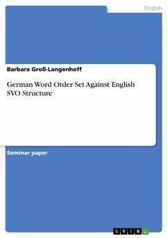 German Word Order Set Against English SVO Structure (eBook, PDF)