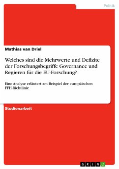 Welches sind die Mehrwerte und Defizite der Forschungsbegriffe Governance und Regieren für die EU-Forschung? (eBook, PDF)