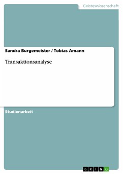 Transaktionsanalyse (eBook, PDF) - Burgemeister, Sandra; Amann, Tobias