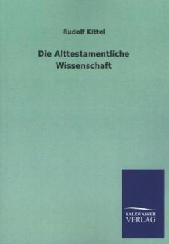 Cover Die Alttestamentliche Wissenschaft