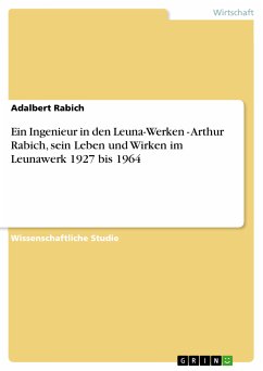 Ein Ingenieur in den Leuna-Werken - Arthur Rabich, sein Leben und Wirken im Leunawerk 1927 bis 1964 (eBook, PDF)