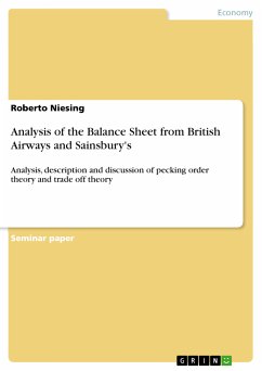 Analysis of the Balance Sheet from British Airways and Sainsbury's (eBook, PDF)