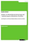 Ansätze zur Betriebskostensteuerung und -optimierung im öffentlichen Hochbau (eBook, PDF)