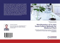 Manifestation of In-vitro Tissue Culture Methods for Medicinal Plant - Sherathiya, Hirenkumar; Mehta, Gunjankumar