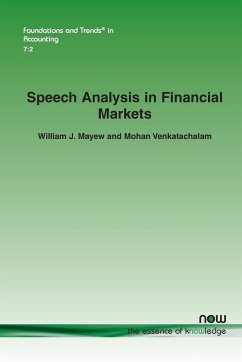 Speech Analysis in Financial Markets - Mayew, William J.; Venkatachalam, Mohan