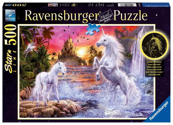 Ravensburger 14873 - Einhörner am Fluss, Starline Puzzle 500 Teile - Bei  bücher.de immer portofrei