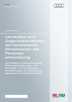 Lernkultur und Organisationsklima als flankierende Dimensionen der Personalentwicklung - Balzer, Christian