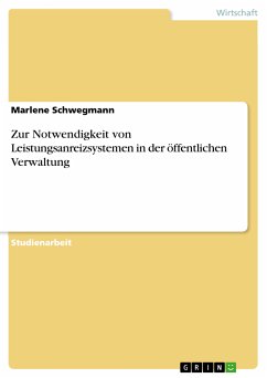 Zur Notwendigkeit von Leistungsanreizsystemen in der öffentlichen Verwaltung (eBook, PDF)