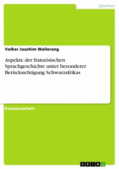 Aspekte der französischen Sprachgeschichte unter besonderer Berücksichtigung Schwarzafrikas (eBook, PDF)