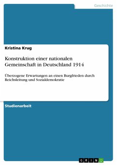 Konstruktion einer nationalen Gemeinschaft in Deutschland 1914 (eBook, ePUB)