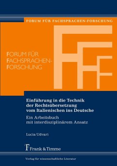 Einführung in die Technik der Rechtsübersetzung vom Italienischen ins Deutsche - Udvari, Lucia