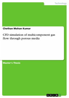 CFD simulation of multicomponent gas flow through porous media