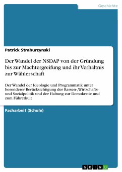 Der Wandel der NSDAP von der Gründung bis zur Machtergreifung und ihr Verhältnis zur Wählerschaft (eBook, PDF)