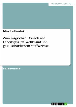 Zum magischen Dreieck von Lebensqualität, Wohlstand und gesellschaftlichem Stoffwechsel (eBook, ePUB)