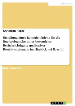 Erstellung eines Ratingleitfadens für die Energiebranche unter besonderer Berücksichtigung qualitativer Bonitätsmerkmale im Hinblick auf Basel II (eBook, PDF)