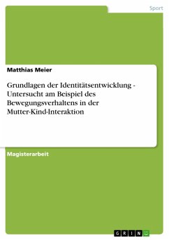 Grundlagen der Identitätsentwicklung - Untersucht am Beispiel des Bewegungsverhaltens in der Mutter-Kind-Interaktion (eBook, PDF) - Meier, Matthias