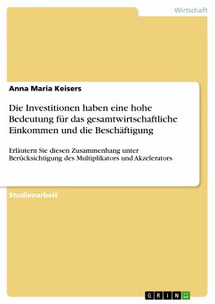 Die Investitionen haben eine hohe Bedeutung für das gesamtwirtschaftliche Einkommen und die Beschäftigung (eBook, PDF) - Keisers, Anna Maria