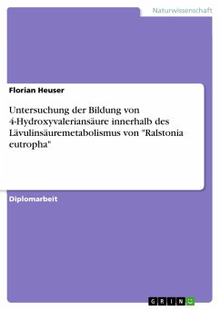 Untersuchung der Bildung von 4-Hydroxyvaleriansäure innerhalb des Lävulinsäuremetabolismus von "Ralstonia eutropha" (eBook, PDF)